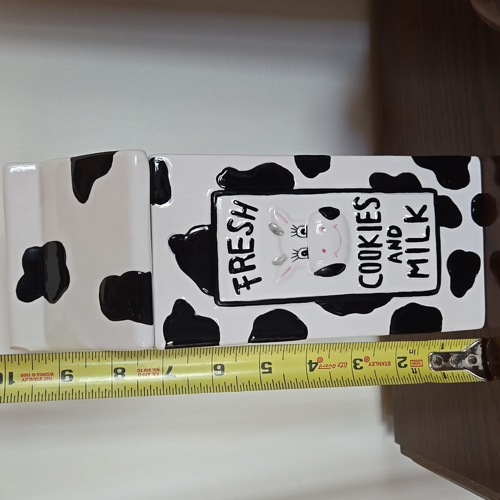 Cow Print Cookie Jar Vintage